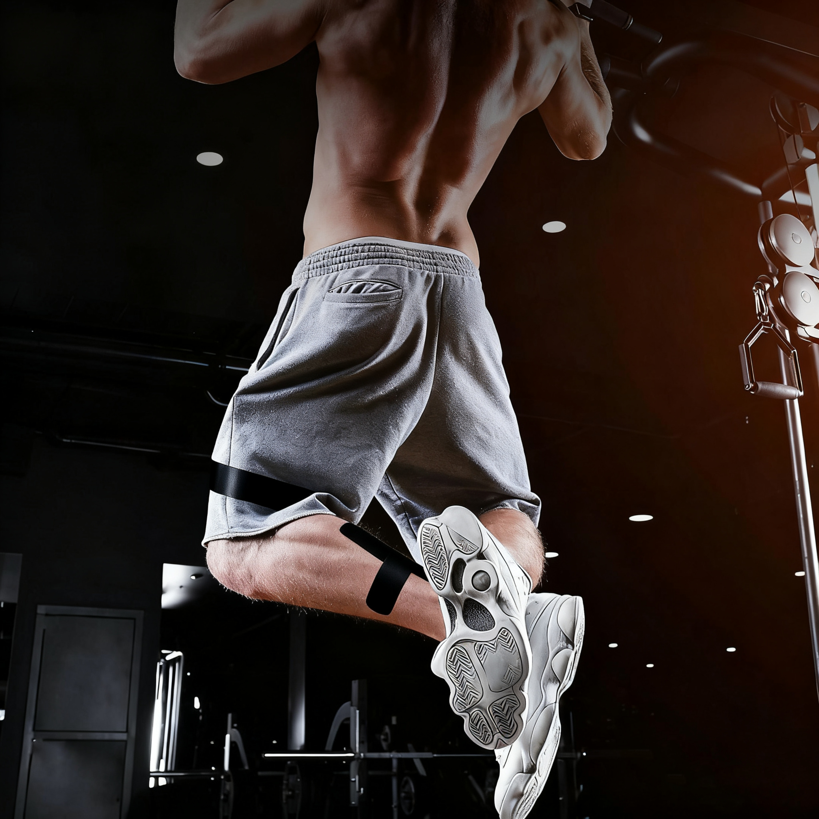 Wstępnie wycięta taśma kinezjologiczna na mięśnie łydki